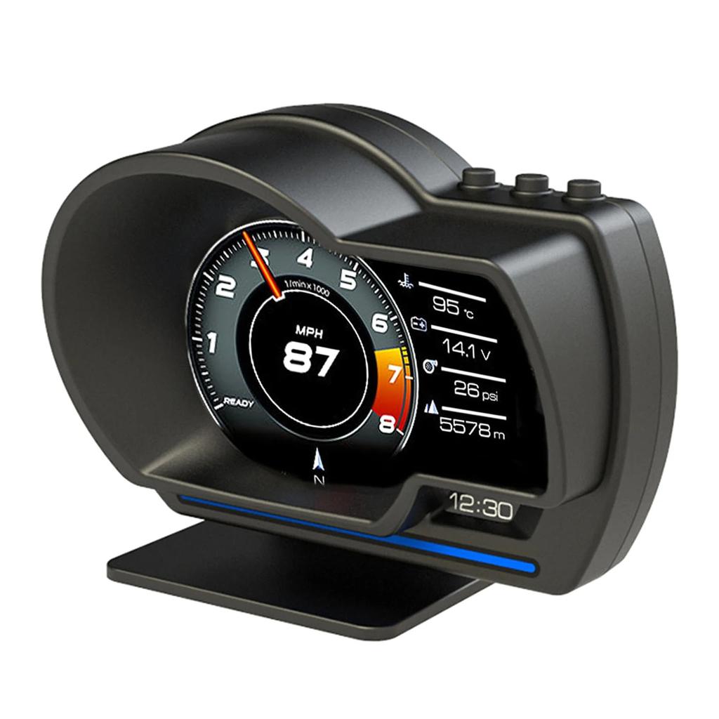 HUD OBD2 GPS Digital HD Display Smart Speedometer Turbo RPM Alarm Diagnostic Tool Universal for Car Truck SUV