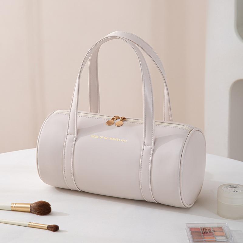 New Makeup Bag With Large Capacity And High Appearance Portable Cosmetic Storage Bag For Women Portable PU Zipper Waterproof Wash Bag