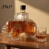 Sticlă de laborator în formă de tractor, Decantor de whisky în formă de tractor, Sticlă de vin de 300 ml cu capac, Transparent, Anti-vărsare, Alcool pentru băuturi spirtoase, Ustensilă de bar Unică, Inovatoare