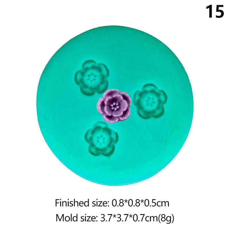 Fondant Mini Mold Silicone Chocolate Diy Handmade Flower Heart Model Baking Cake