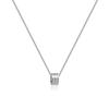 Titanium Steel Necklace Men Women Polished Bead Chain Hip Hop Minimalist Pendant 60-70cm Adjustable Length