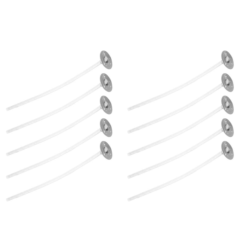 50Pcs Candle Wicks Pre Waxed Cotton Core Wicks with Base for DIY Scented Candle Making 8cm 3.1in