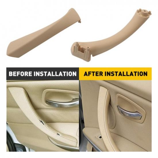 For BMW E90 328i Inner Door Panel Handle Pull Interior Trim Cover 04-12 Beige I