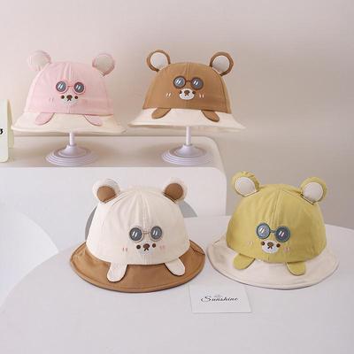 Korean-Style Cute Bear Bucket Hat - Adorable Sun Protection for Kids