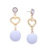 Pretty Rhinestone Heart Earrings Lovely Hairball Eardrop Ornament Birthday Valentine's Day Gift