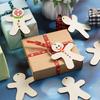 Wooden Gingerbread Men 10 Pieces Christmas Wood Cutouts For Crafts Hangable Wood Slices Crafts For Window Wall Home Party Travel
