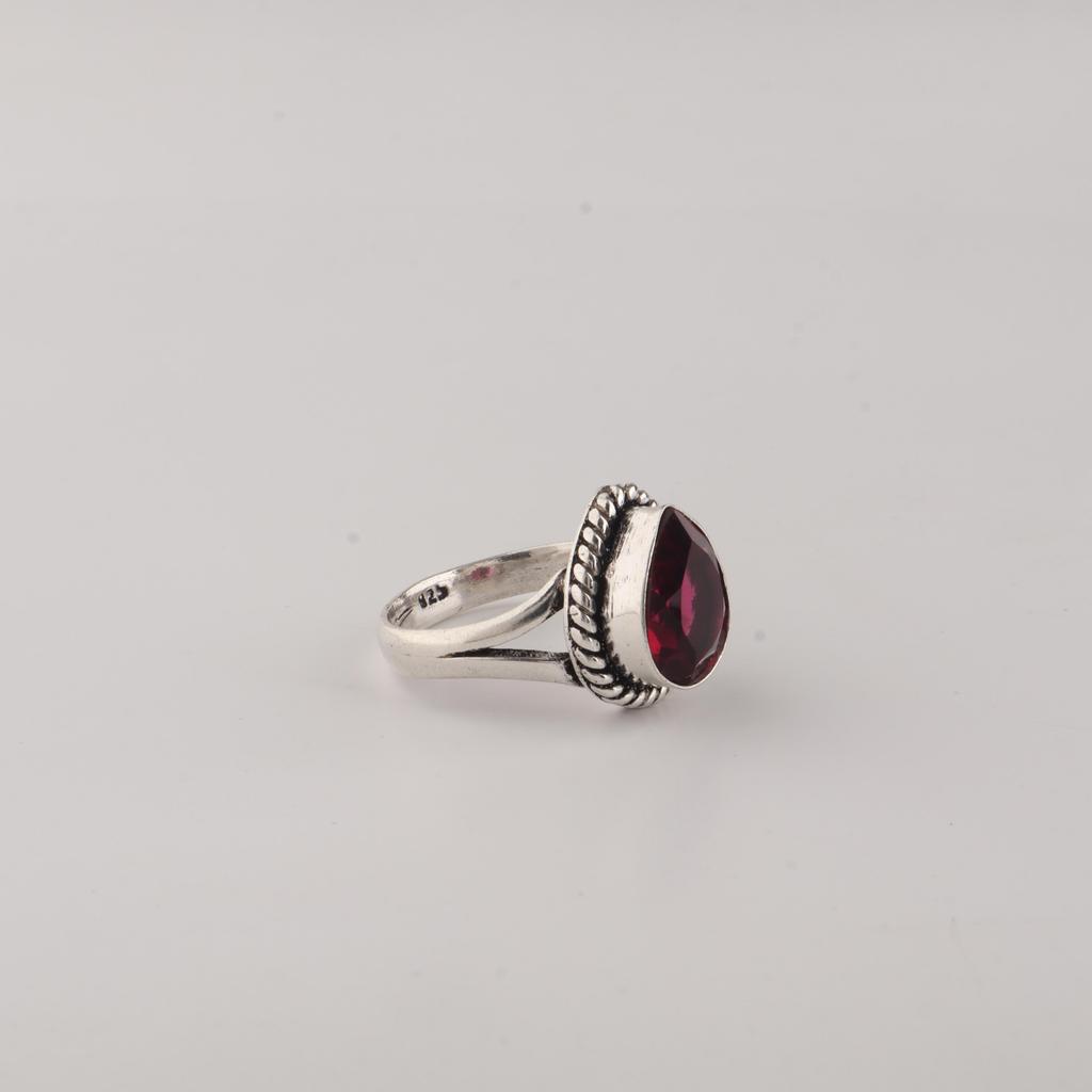 Pink Rubellite Gemstone 925 Sterling Silver Handcrafted Women Ring Birthday Gift RR-85-10