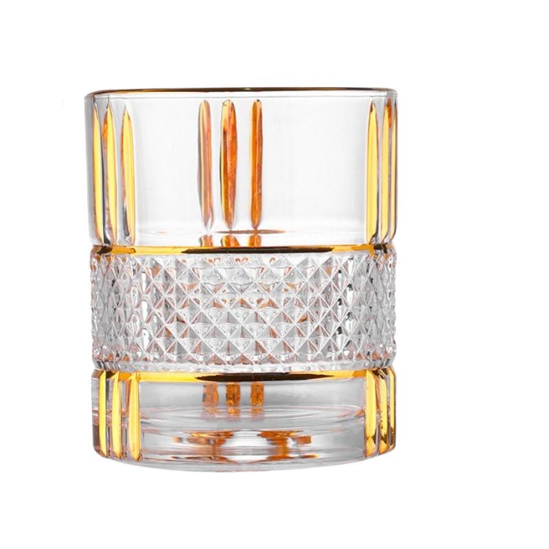 European-style luxury Phnom Penh Whiskey Cup with high sense of home master hand-painted gold glass strong glass