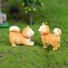 Akita Resin Handcrafted Dog Figurines For Creative Bonsai And Succulent Pots