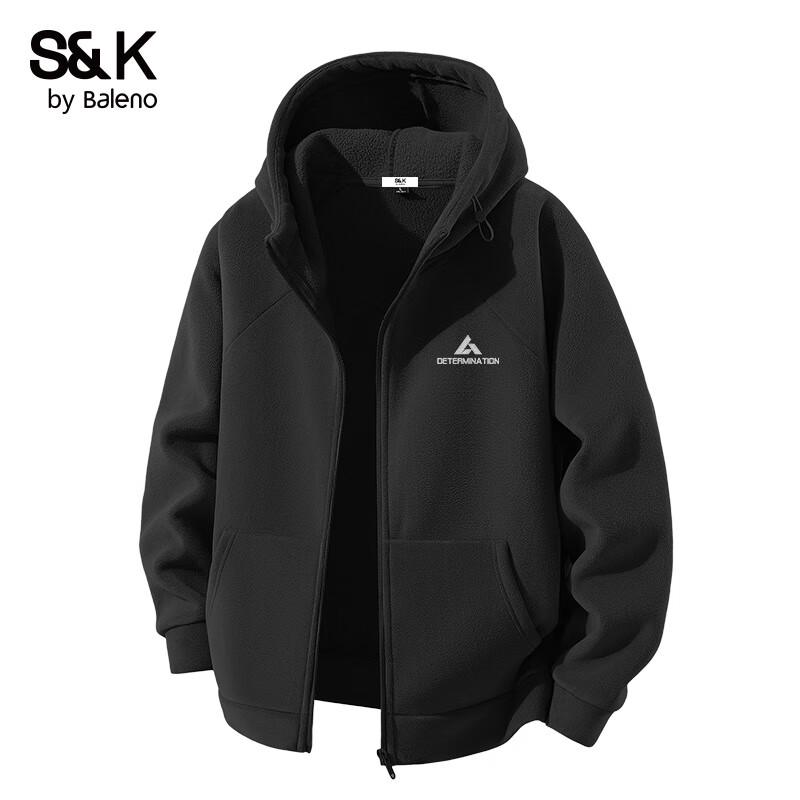 

Baleno S&K Men s Double-sided Fleece Zip-up Hoodie M