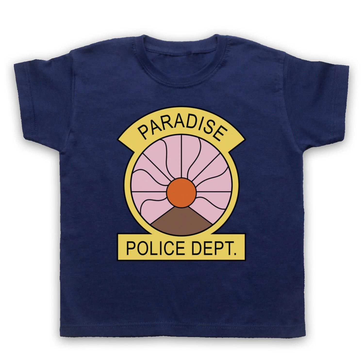 PARADISE PD UNOFFICIAL POLICE DEPARTMENT BADGE TV KIDS CHILDS T-shirt 130