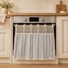 Pastoral Style Kitchen Stove Cover Skirt Handmade Stove Decor Valance Cabinet Curtain  Small Window
