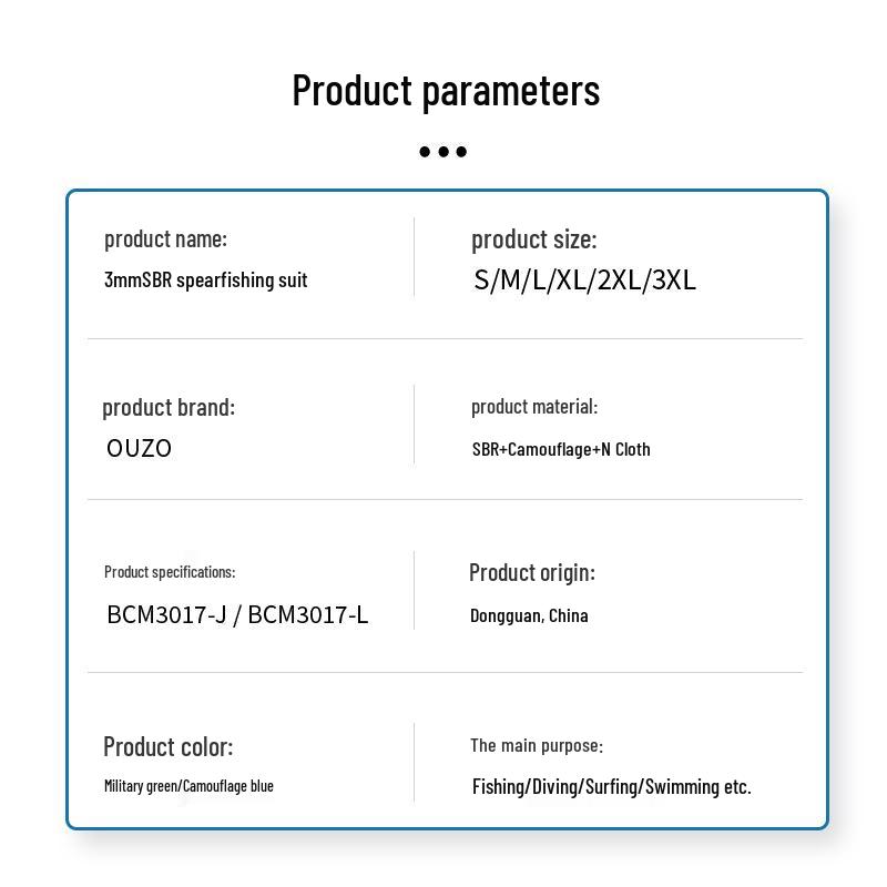 Pánský 3mm rychleschnoucí lovecký a surfařský oblek - Dvoudílný chladuvzdorný opalovací oblek pro freediving