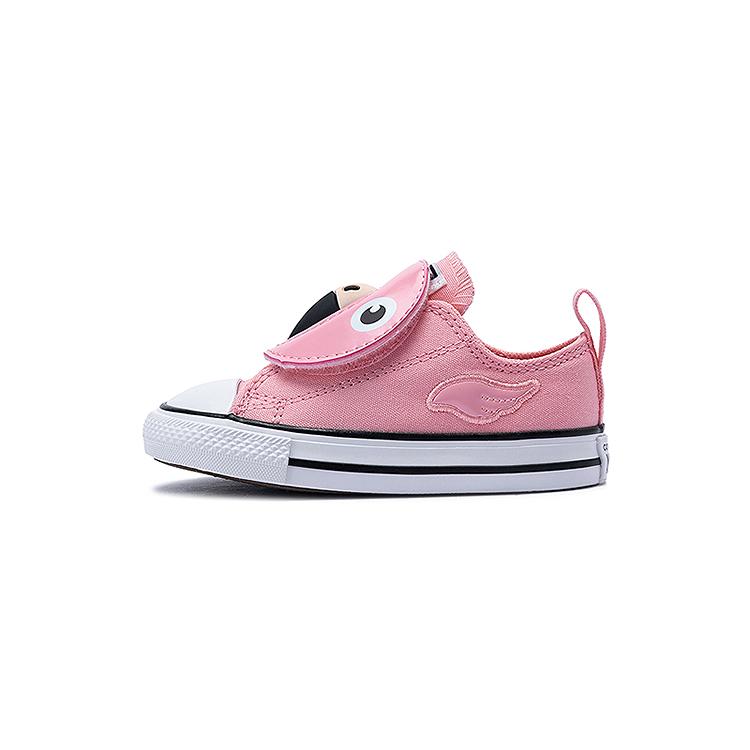 Converse Cute Flamingo Shaped Velcro Casual Comfortable Low Top Walking Shoes Baby Shoes Pink A11789C