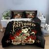 Evil Tattooed Rocker Design Bedding Duvet Cover Set Duvet Cover Pillowcases  (1*Duvet Cover 2*Pillowcases, Without Duvet Insert)