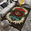 Aztec Sun Rug for Boho Living Room - Vibrant Tribal Design, Large Size Carpet, Ethnic Home Decor Skid resistant carpet