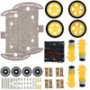 4WD Electronic Smart Car Kit for Arduino R3 Board with Speed Encoder And Battery Box DIY Robot Chassis Kit