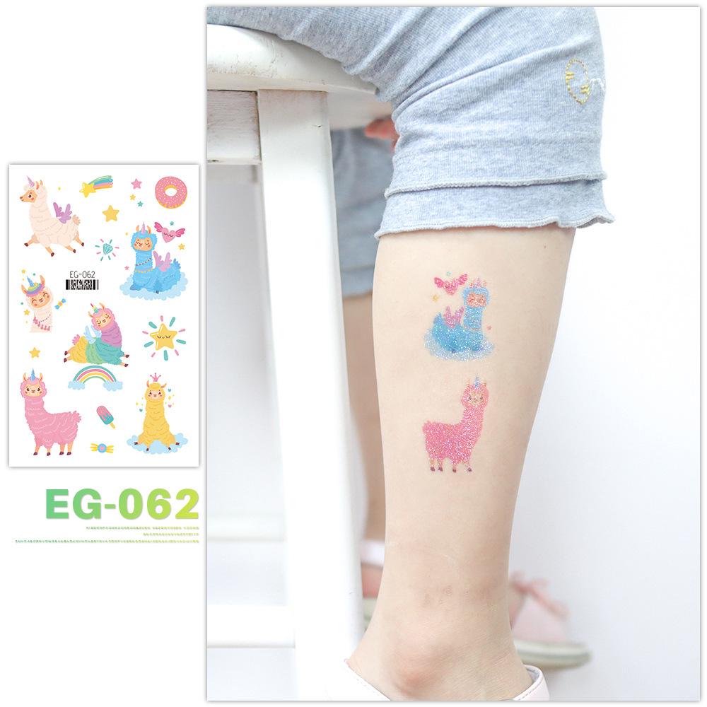 Children s Glitter Tattoo Stickers - Cartoon Mermaid & Butterfly Design 120x75mm
