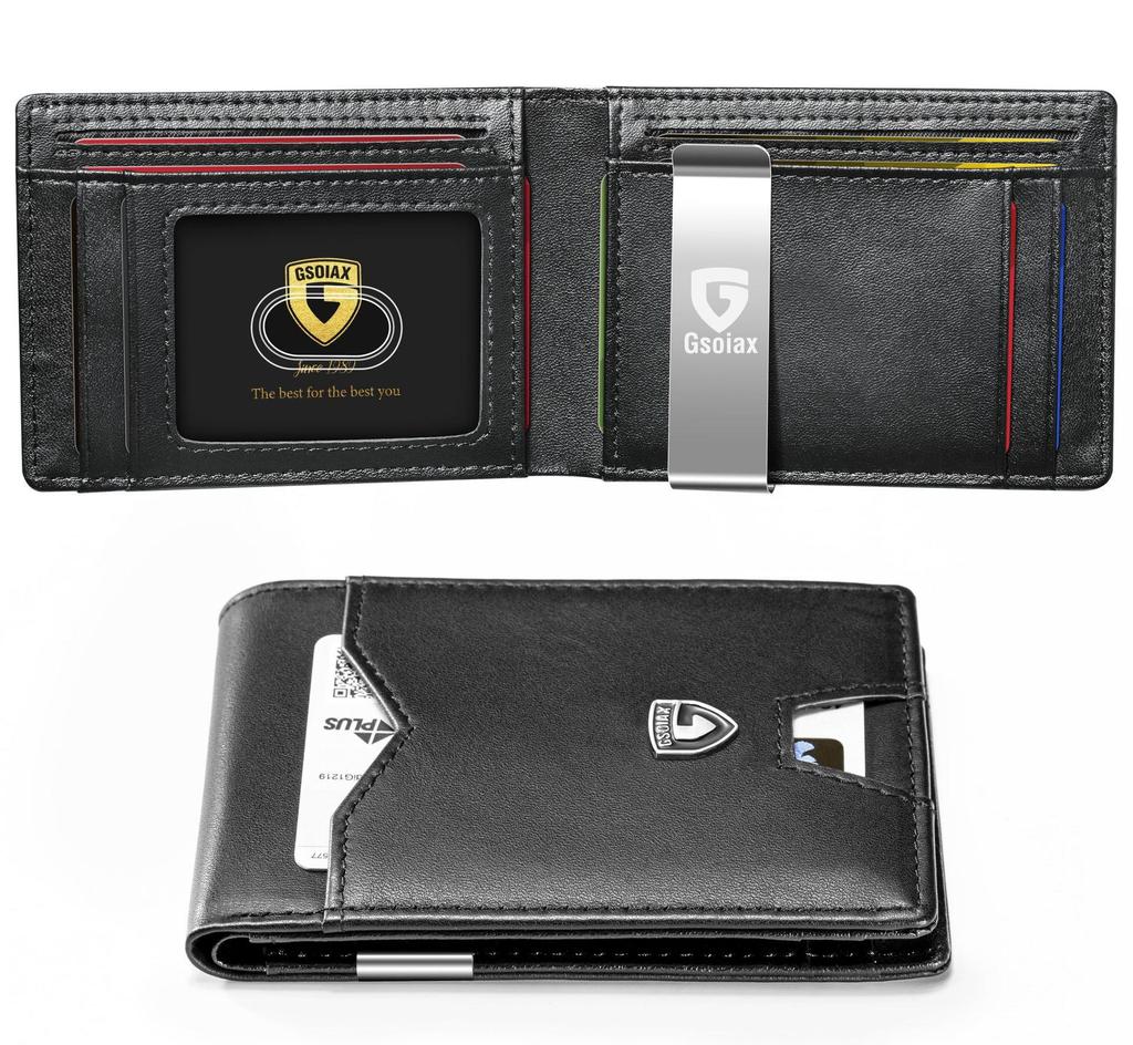 Men's Card Holder Wallet with Money Clip - Minimalist Style, Creative Gift
