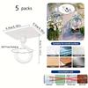 5pcs White 360 Degree Rotating Self-Adhesive Ceiling Hooks For Hanging Lamps Green Plants Lanterns Wind Chimes Mobile Curtains