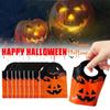 50Pcs/Pack Pumpkin Head Halloween Candy Bags Plastic Dessert Packaging Bag Home