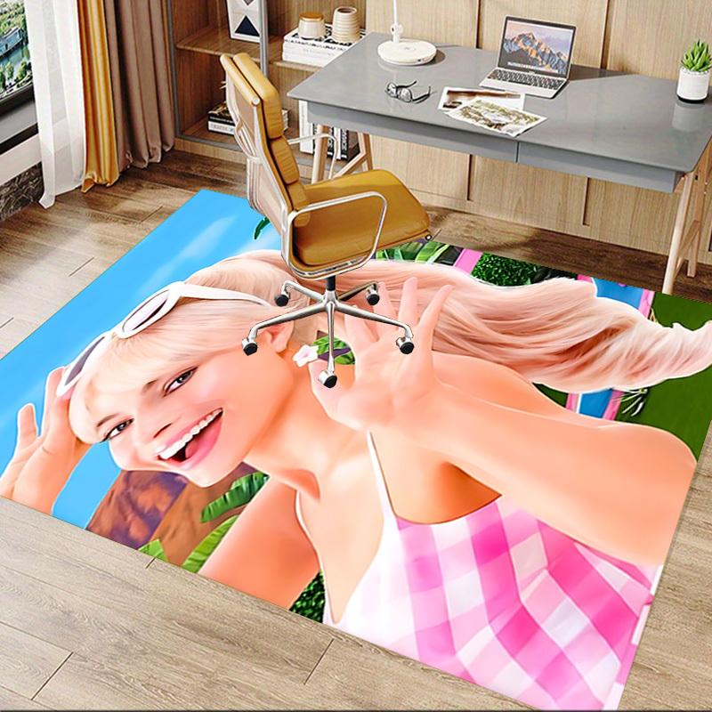 1pc pink checkered swimsuit Carpet, for Home & Office Decor, Desk Chair Carpet, Festive GiftL1343