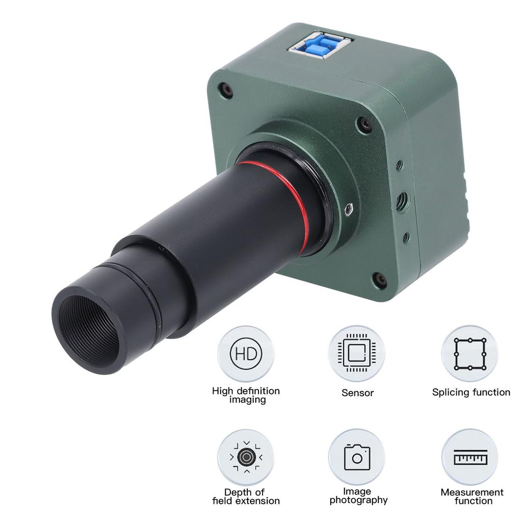 Electronic Microscope Camera 4K 8MP USB3.0 Electronic Digital Eyepiece with 0.5X Lens and 30mm 30.5m