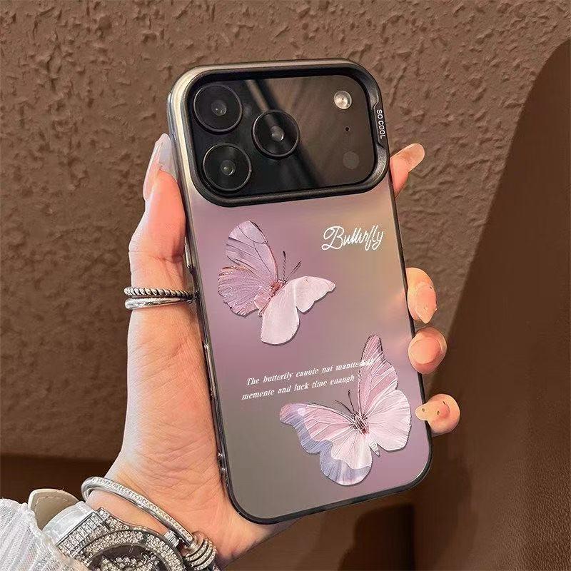 Apple iPhone 17 Pro Max Energetic Butterfly Phone Case for iPhone 16/15/14/13, Japanese Korean Design iPhone 12mini