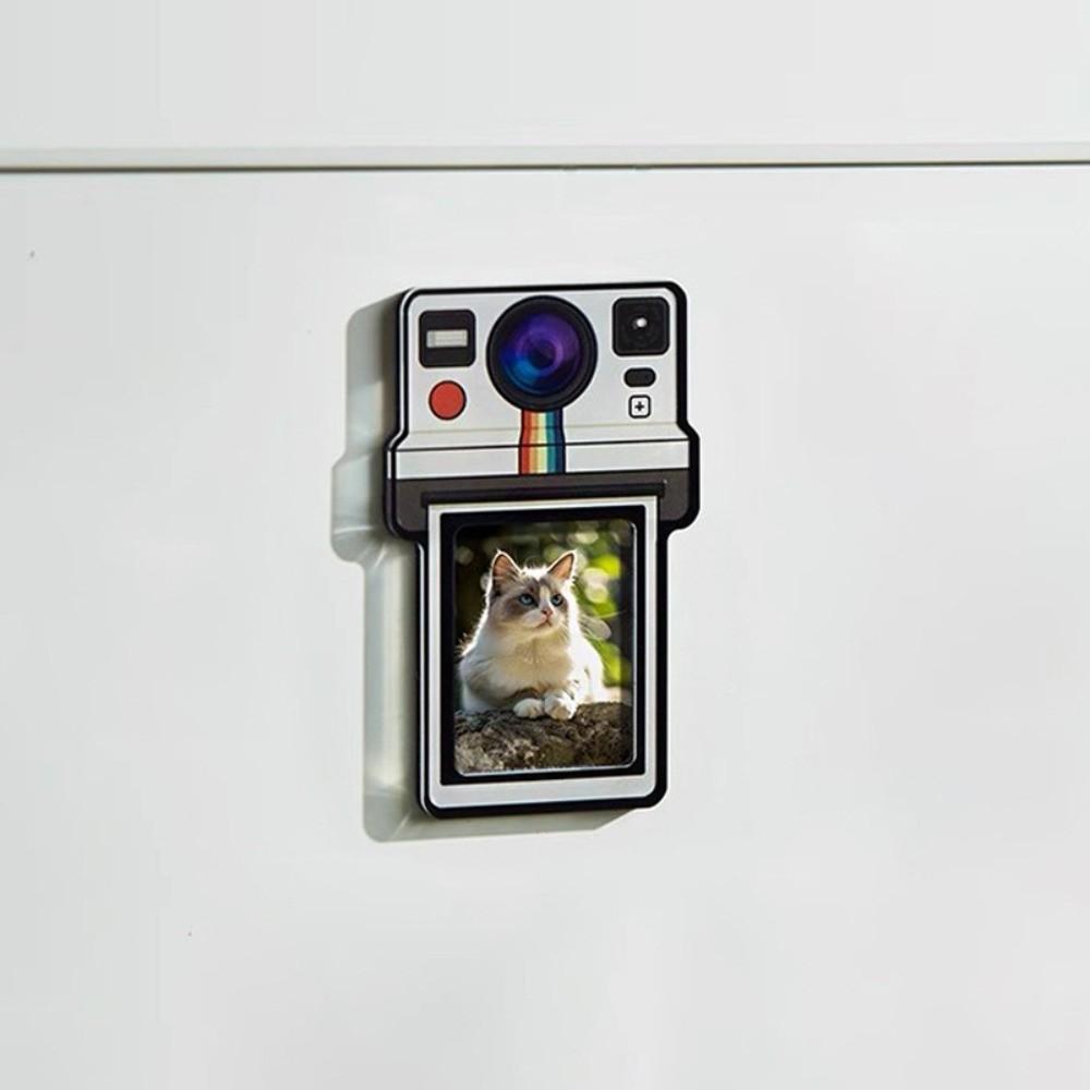 

Creative Acrylic Instant Camera Photo Frame Magnetic Photo Fixation Picture Display Holder Fridge Magnet Home Decoration