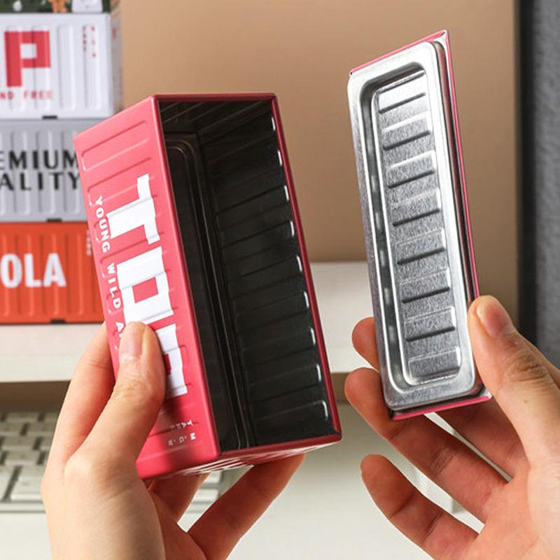 1pc Container Desktop Storage Box Stackable With Cover Coin Small Items Box Scene Figurine Living Room Bedroom Office Organizer