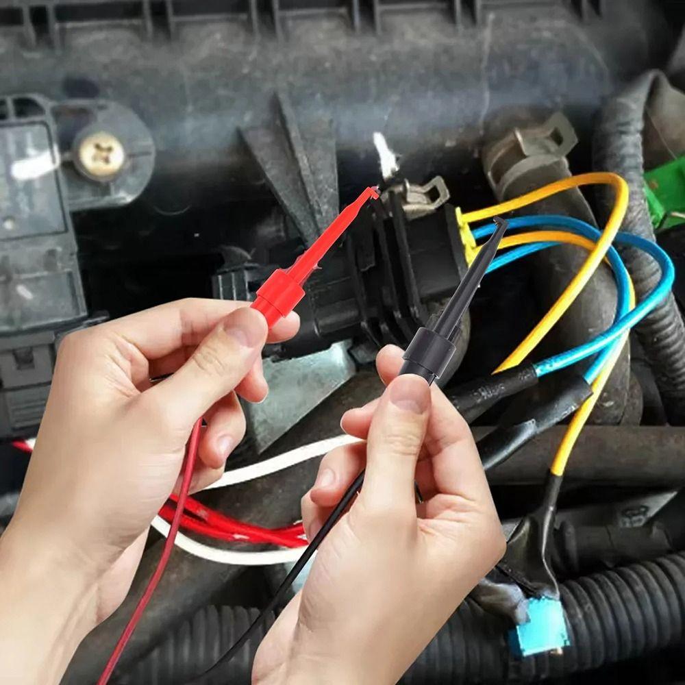 1Pcs Red Black Banana Test Hook Wires Cable Gold Plated 4mm Banana Plug Multimeter Test Leads 1M Brass Core Wire Connector