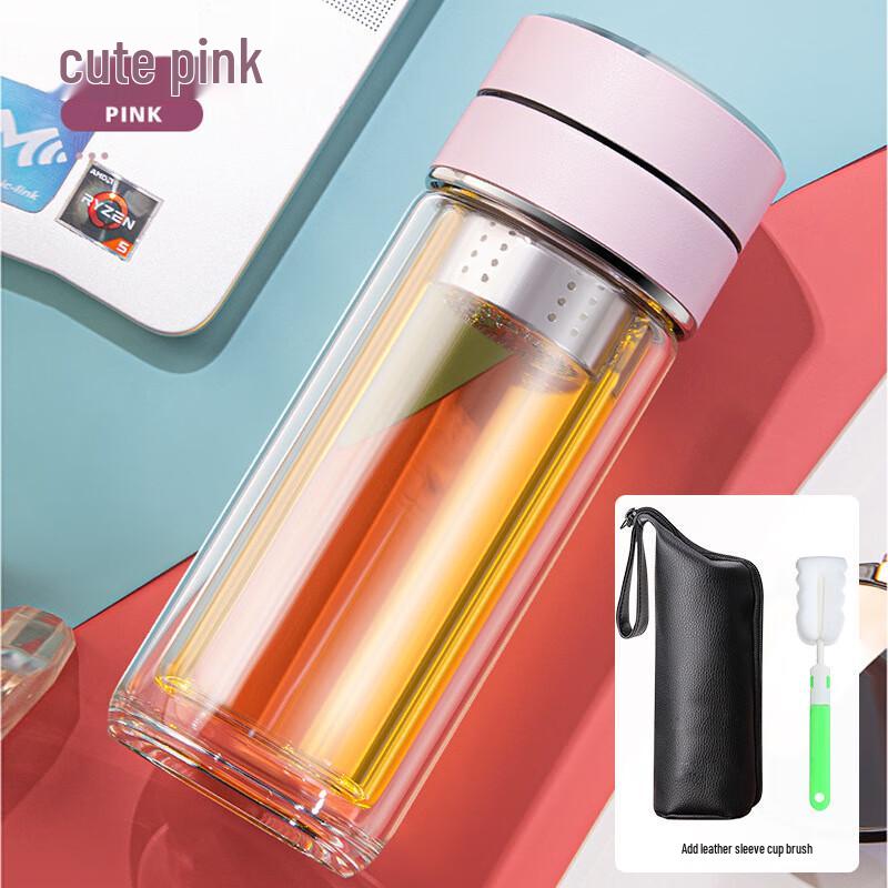 FAWLES Double-Layer Tea Infuser Glass Bottle