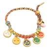 Colorful Rope Bracelet Tibetan Thangka Bangle Five Way God of Wealth Handchain National Wind Peach Knot Wristwear
