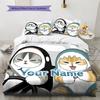 Floral Paws Collection Custom Name Pattern Bedding Quilt Set Quilt Cover Pillowcase Home Birthday Gift(1 * duvet cover + 2 * pillowcase, without core)