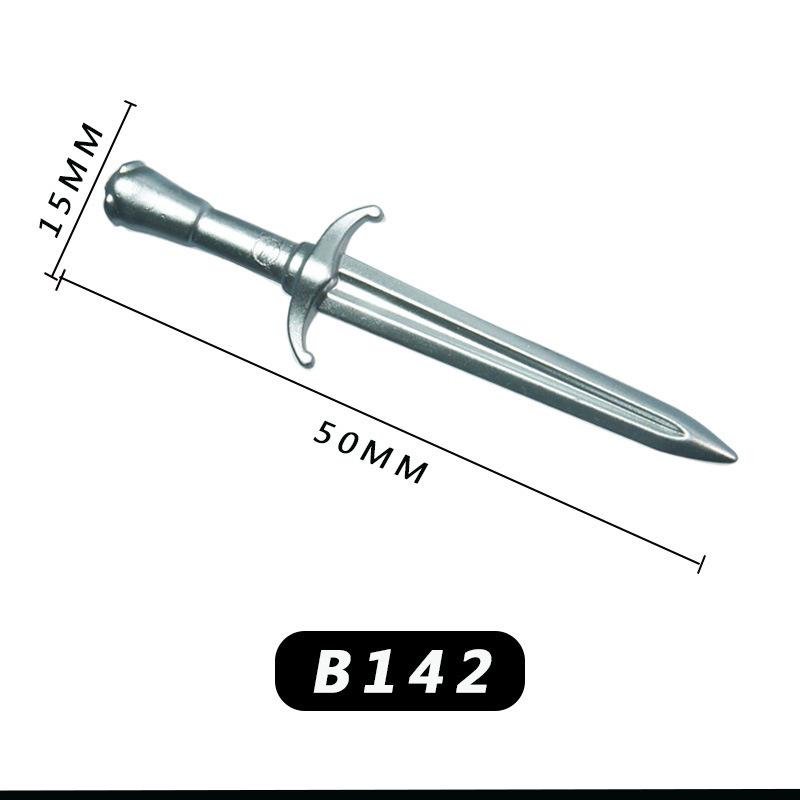 Medieval Knight Scene Minifigure: Fountain, Rapier, Compatible with LEGO Bricks