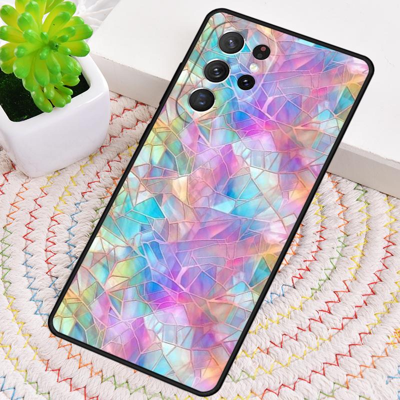 

Geometric Abstract Crystal Silicone Phone Case For Samsung Galaxy note 10 pro S26 S25 S24 S23 S22 S21 Plus S25Ultra Capa Cover Galaxy S24+