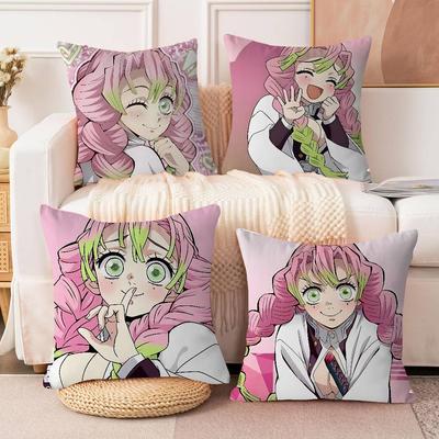DemonS Slayer KanrojiS Mitsuri Cushion Cover Inches Farmhouse Decor Home Throw Pillow Covers For Couch Decorations