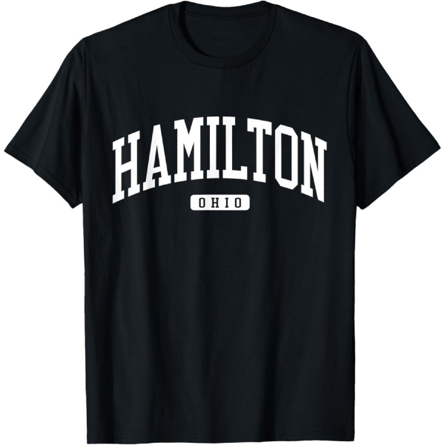 Hamilton Ohio OH College University Style T-Shirt(1) S чёрный