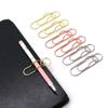 10pcs Colorful Paper Clips Paper Fix Clips Bookmarks Multi-functional Pen Holder  Notebook