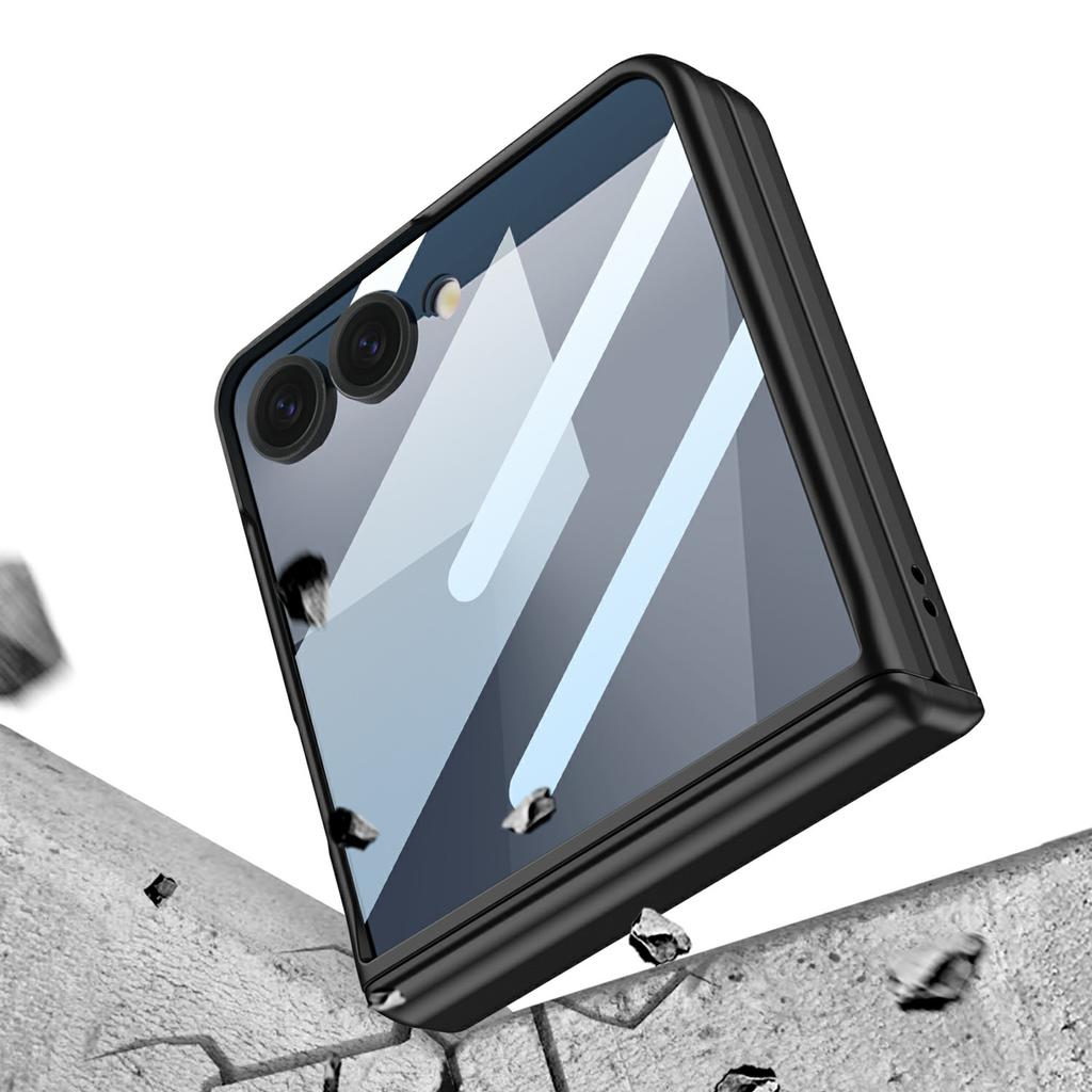 GKK For Samsung Galaxy Z Flip7 5G Case with Clear Screen Film Magnetic Hinge Protection Phone Cover