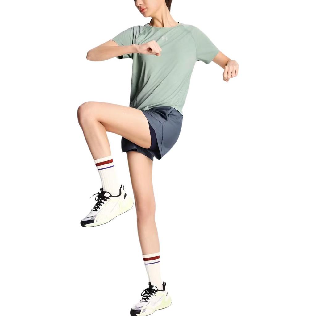 Under Armour Cool Pullover Round Neck Solid SS26 Raglan Sleeve T-Shirt Women Tops 6014369-348