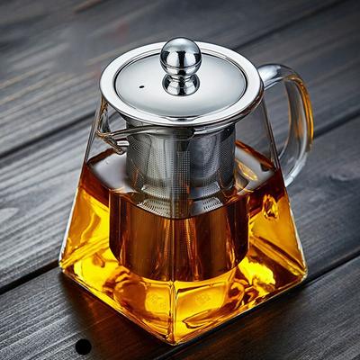 Geurige Thee Roestvrij Staal Theezeefjes koffie met Theezeefjes Theepot Ketel Glas Vierkante Pot