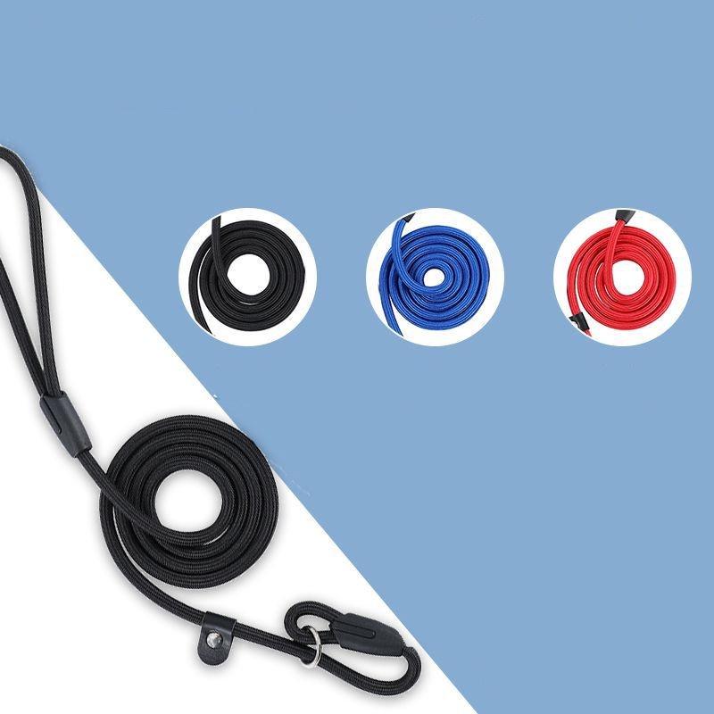 Durable Nylon Dog Leash With Pull-resistant P-chain Perfect For Medium And Small Breeds