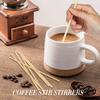100Pcs Multi-Purpose Coffee Stirrers Individually Wrapped Stir Sticks Wood Blenders  Cocktail