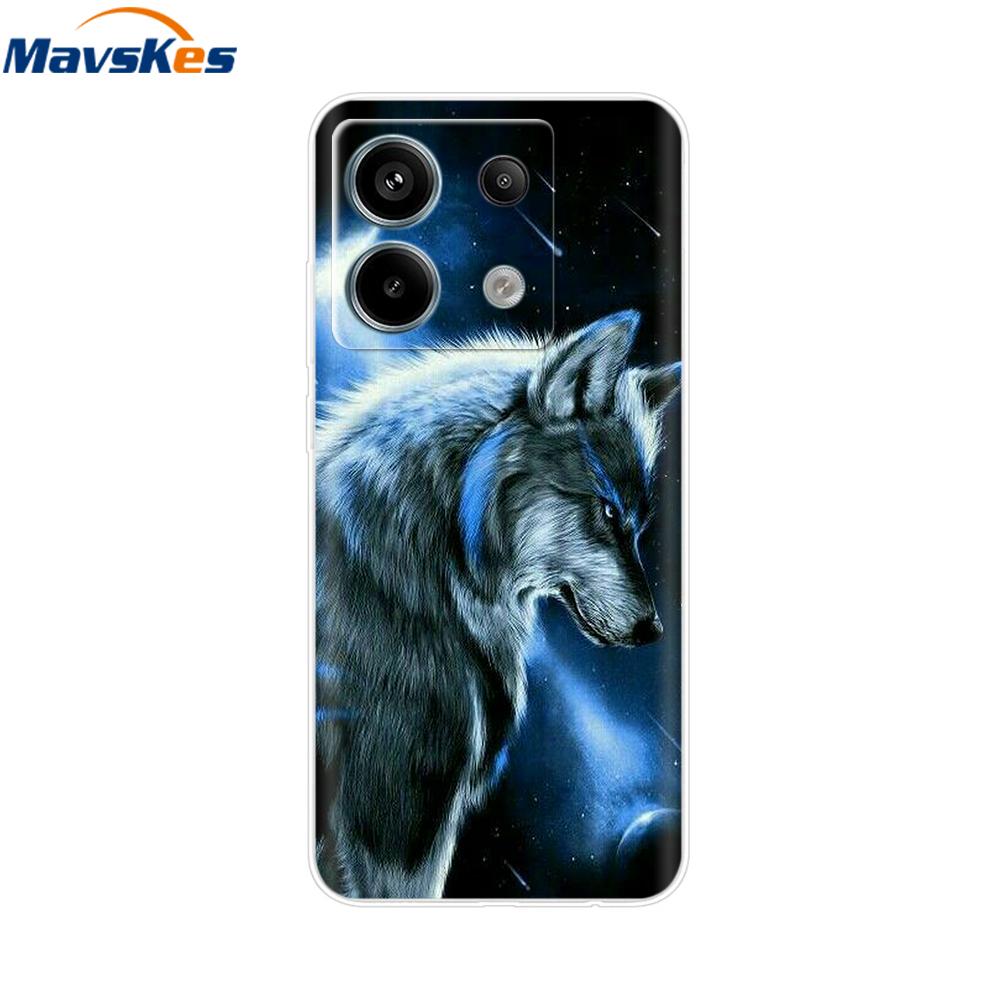 Handyhülle Für Xiaomi Redmi Note 13 Pro 5G Rückseite Niedlich Stoßfest Weich Klar Silikon TPU Für Redmi Note13 Note 13 Pro Funda