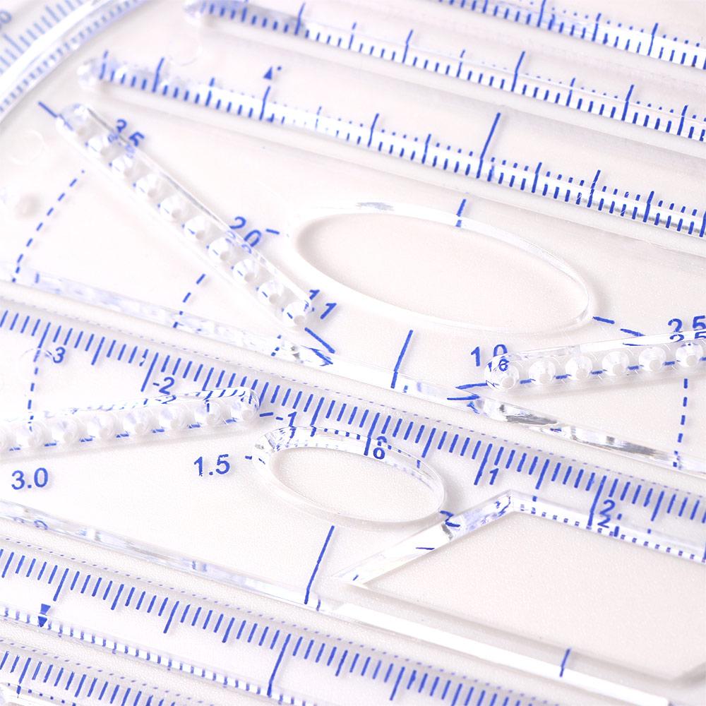 Drawing Template Springhall Angle Multifunctional Drawing Ruler Circle Maker Drawing Ruler