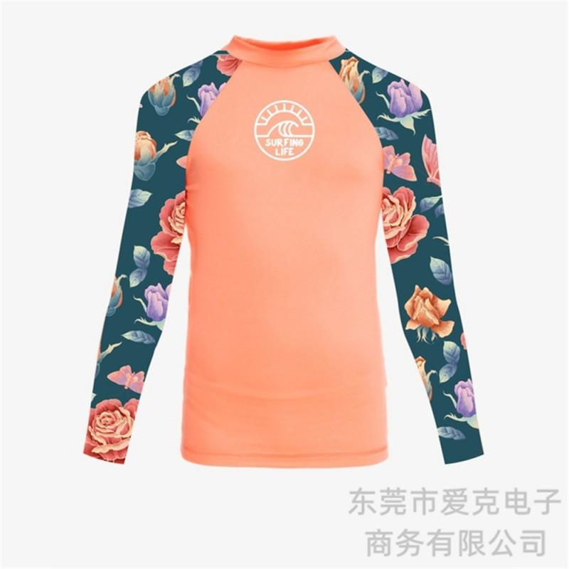 Surfing Suit Long-sleeved Anti-diving Printed Swimsuit Men Women s Sunscreen Snorkeling Jellyfish M