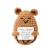 New Crochet Doll Emotional Support Crochet Doll with Positive Affirmation Card Creative Knitting Dolls Knitted Dolls Gifts