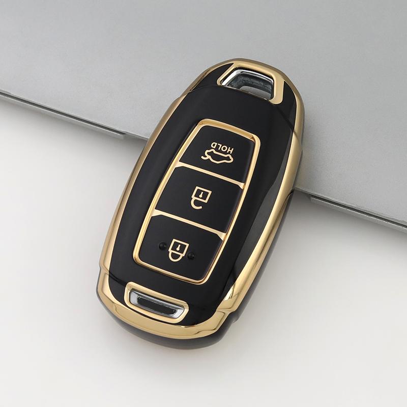 3 Buttons Tpu Car Key Case For Hyundai Palisade Grandeur Azera Elantra Gt Kona Remote Fob Protector Cover Accessories