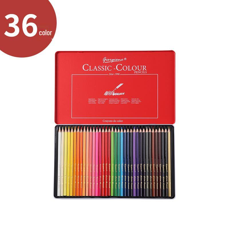Giorgione 36/72 Oil-Based Triangular Colored Pencils Set for Students, Thick Barrel, Cartoon Design.